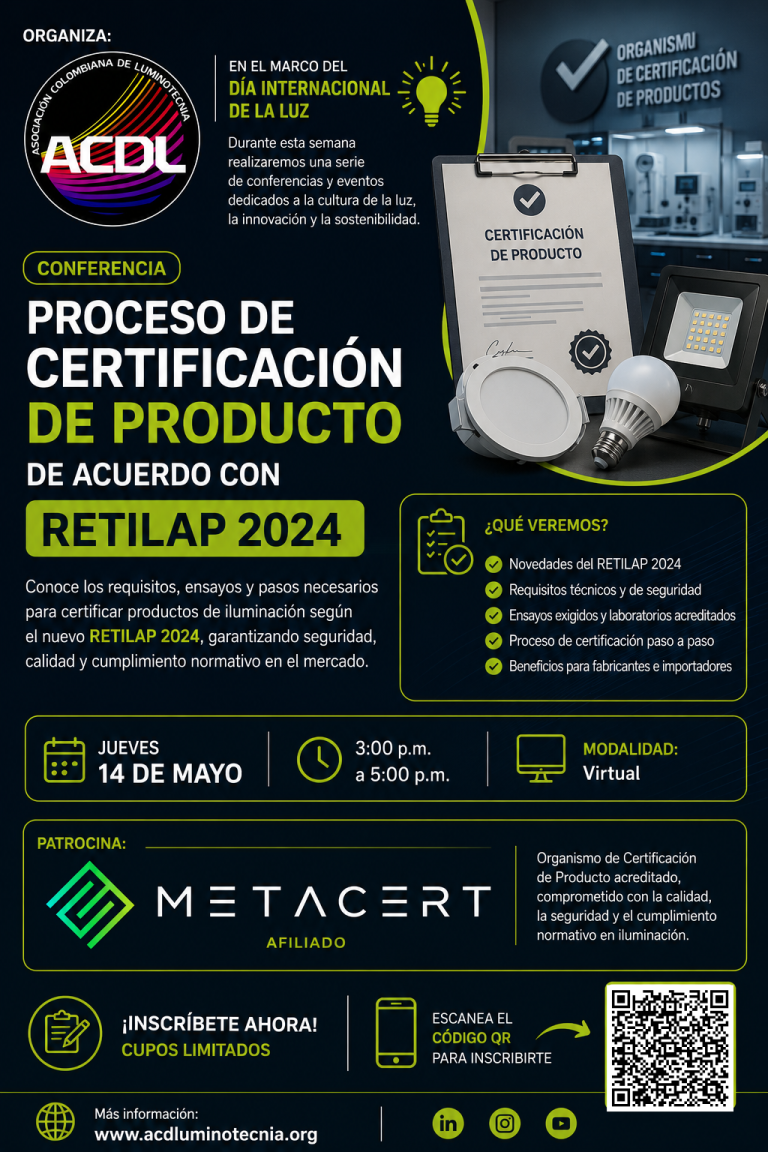 Proceso de certificacion producto de acuerdo con RETILAP 2024